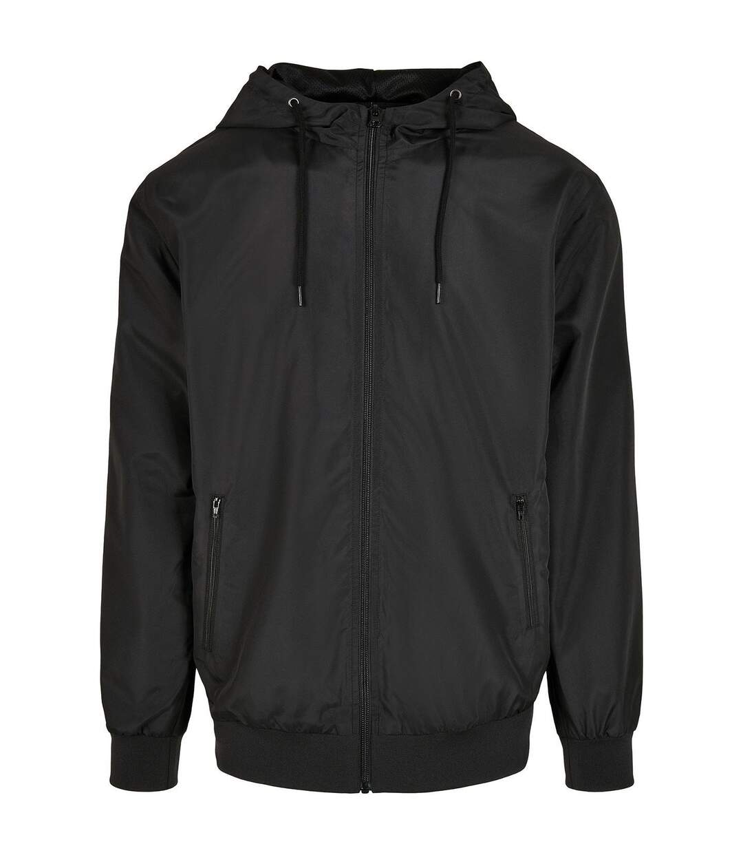 Mens windrunner recycled jacket black Build Your Brand