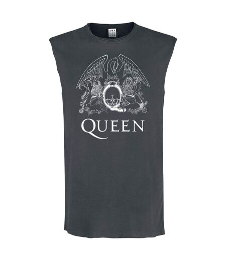 Amplified Mens Royal Crest Queen Tank Top (Charcoal)