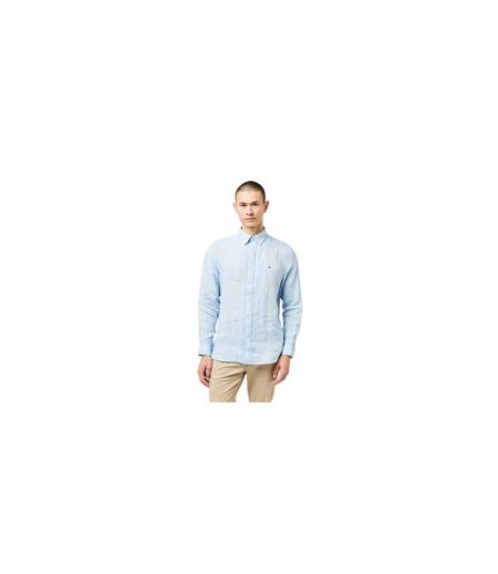 Mens Linen Regular Long-sleeved Shirt Breezy Blue Tommy Hilfiger