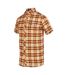 Mens checked packaway travel shirt persimmon Regatta-3