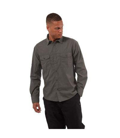 Mens Expert Kiwi Long-sleeved Shirt Carbon Grey Craghoppers