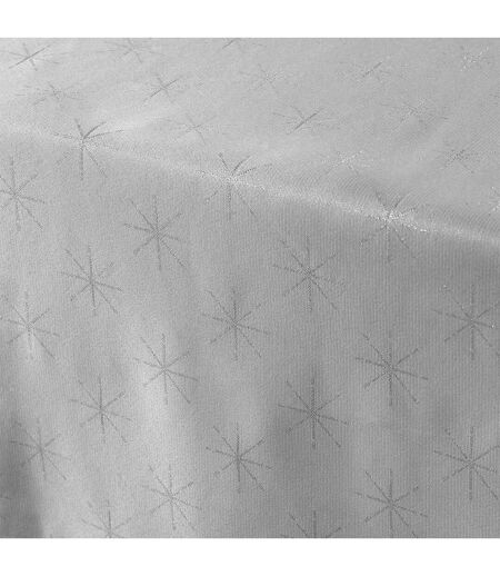 Nappe Imprimée Jacquard Étoiles 140x240cm Gris