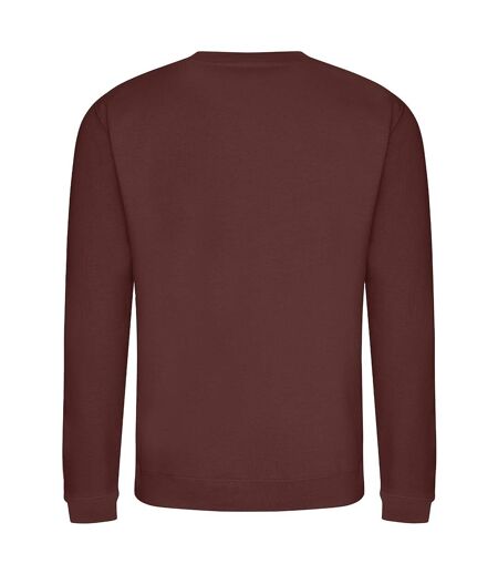 AWDis Just Hoods AWDis Unisex Crew Neck Plain Sweatshirt (280 GSM) (Chocolate Fudge Brownie) - UTPC2103