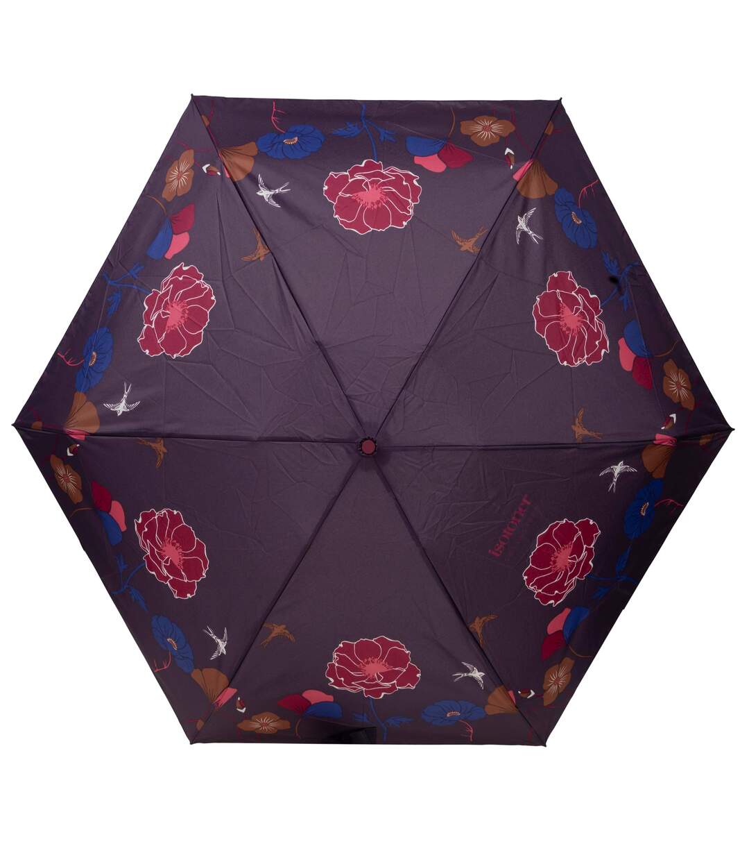 Isotoner Parapluie femme compact, solide, ultra déperlant, à ouverture manuelle-3