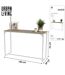 Console Casa Blanca en panneaux de particules et Métal - L.120 cm x H.79 cm - Beige et Blanc-3