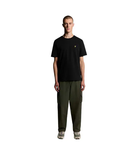 Mens Small Logo Cotton T-shirt Jet Black Lyle & Scott