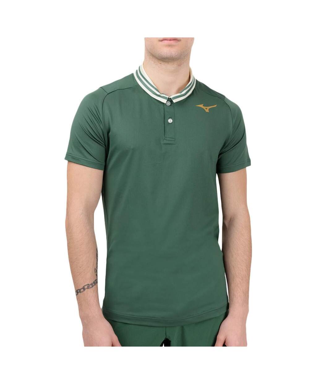 Polo de Tennis Vert Homme Mizuno Shadow - S