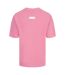 Womens/ladies Oversized Boyfriend T-shirt Pop Pink Blank Essentials-2