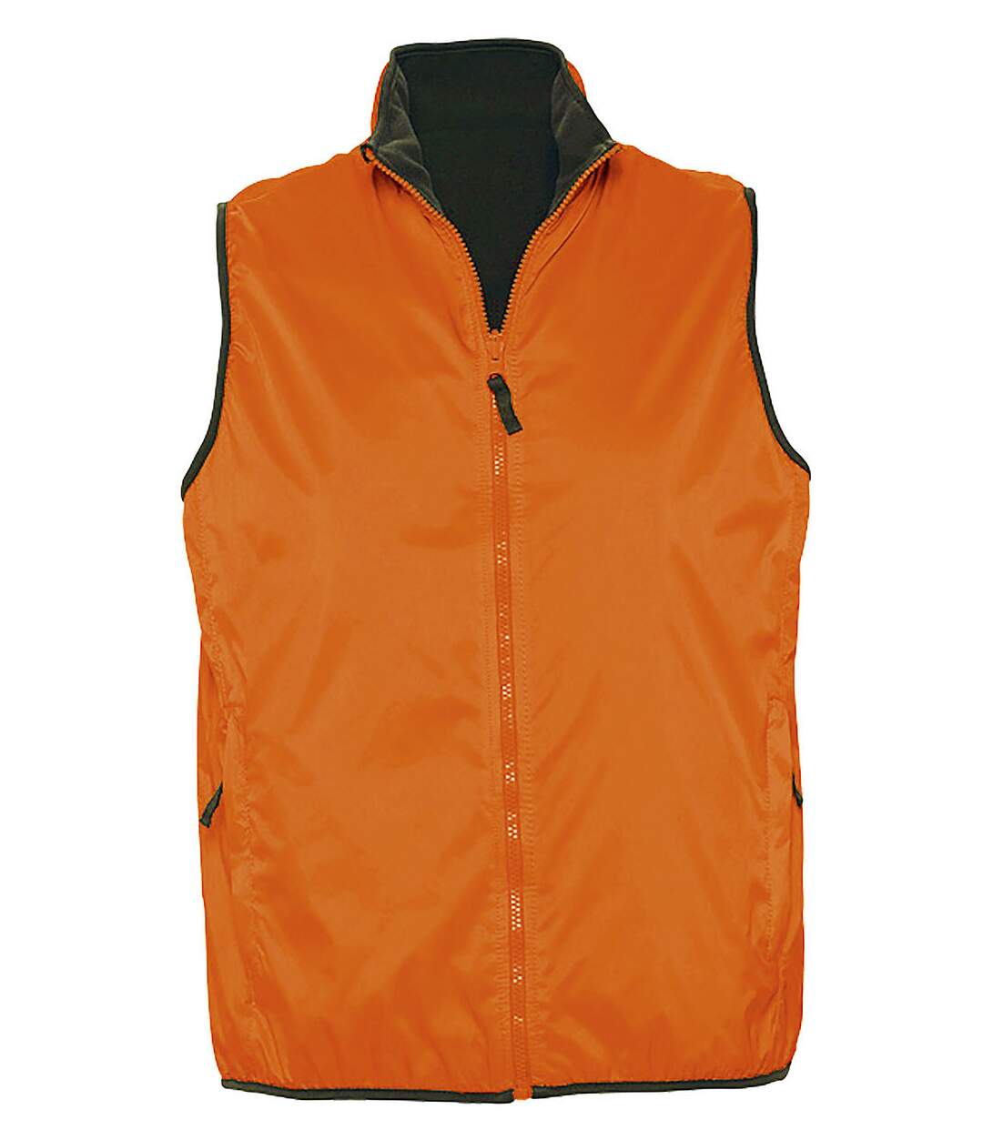 Gilet sans manches réversible imperméable doublé 44001 - orange - unisexe