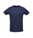 T-shirt Sprint Adulte Bleu Marine Français SOLS-1