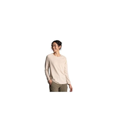 Womens/ladies Nour Nosilife Long-sleeved T-shirt Oyster Marl Craghoppers