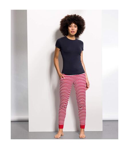 Skinni Fit - Pantalon de détente - Femme (Rouge / blanc) - UTRW7997