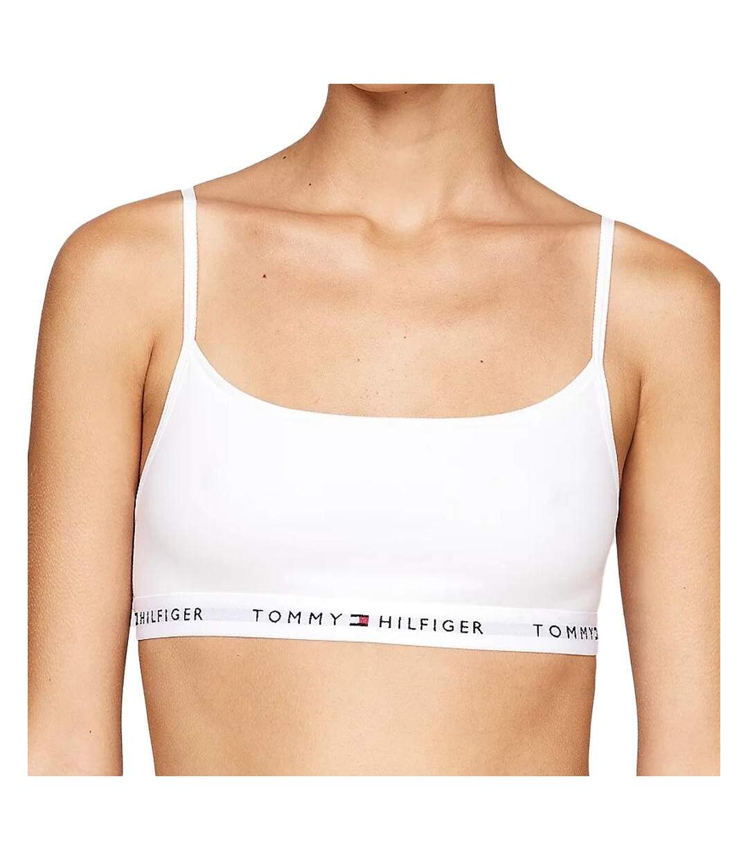 2X brassières blanche/rose femme tommy hilfiger 2 pack bralette - l-2