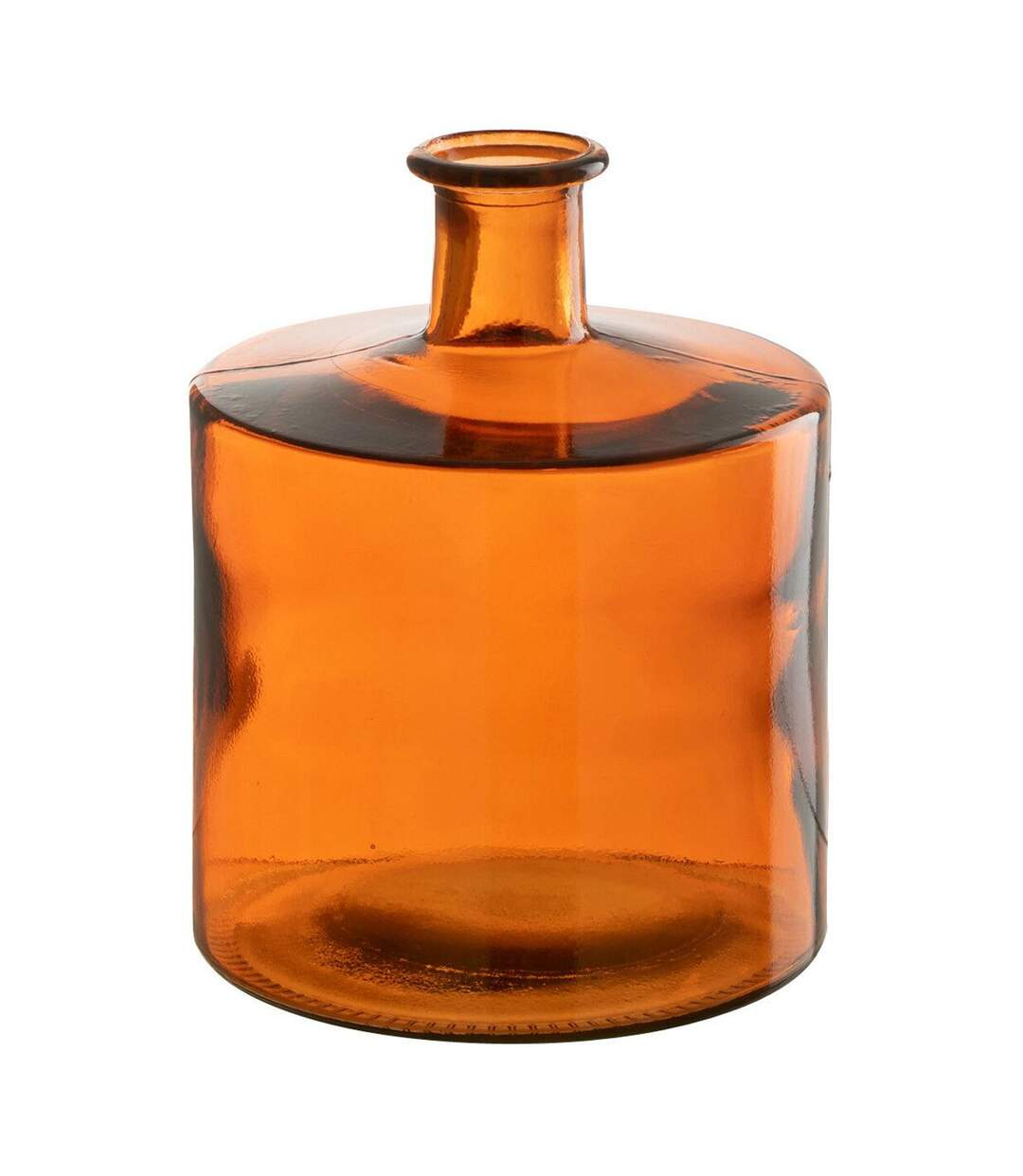 Vase Déco en Verre Bouteille 26cm Orange-1