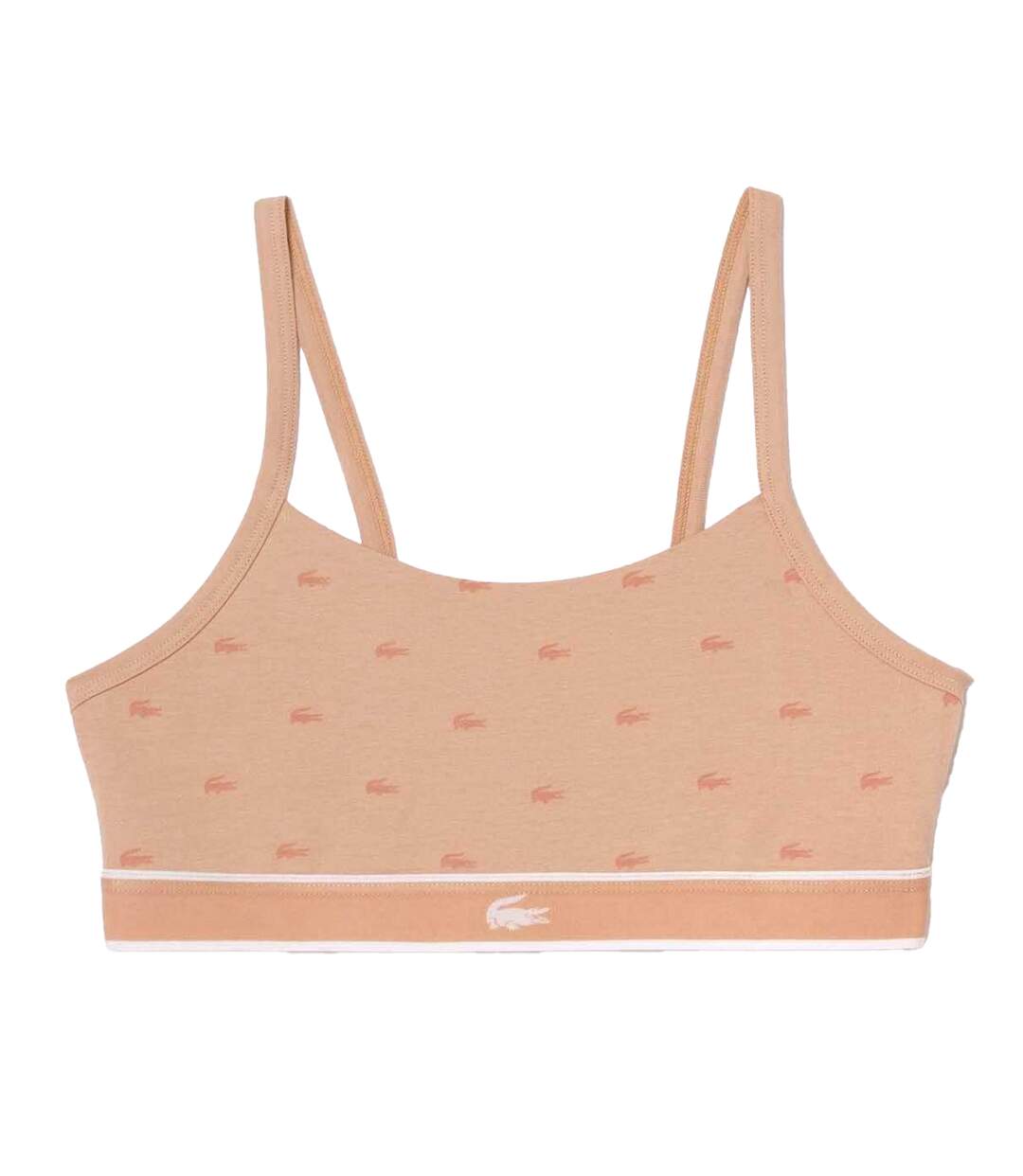 Womens/ladies Logo Cotton Stretch Bralette Pink Lacoste-2