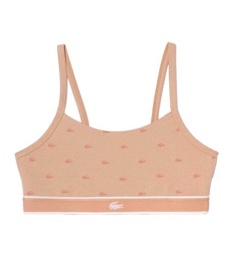 Womens/ladies Logo Cotton Stretch Bralette Pink Lacoste