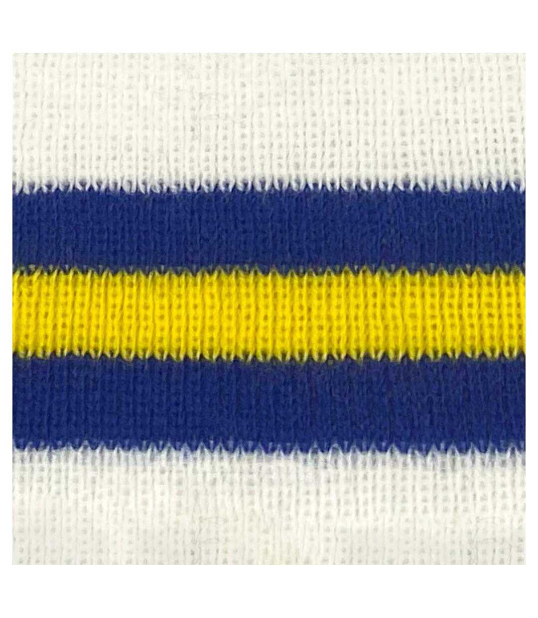 Leeds Retro Football Beanie White Blue Yellow Fan Originals-2