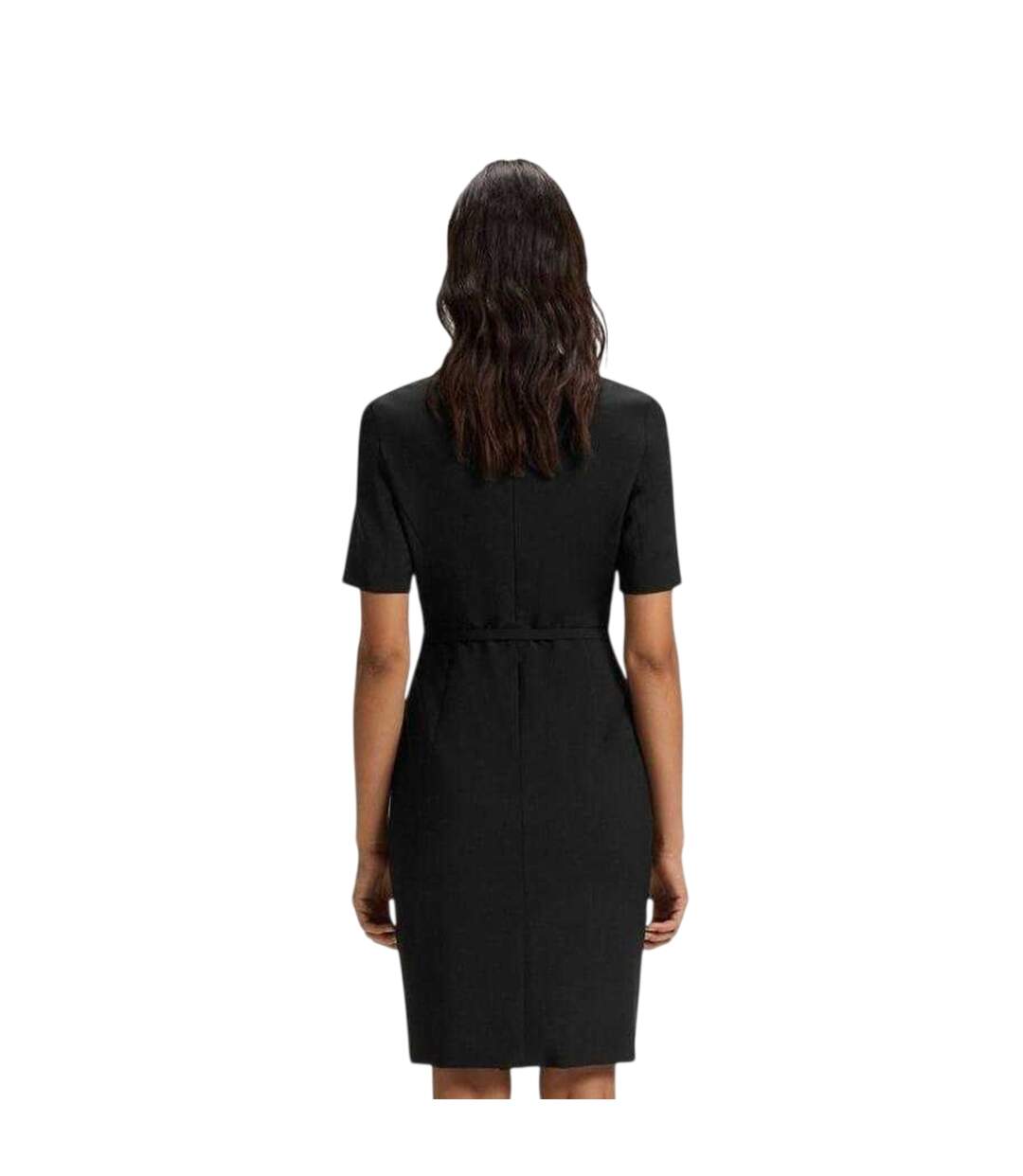 Robe Droite Manches Courtes Daleah Femme Noir Boss-3