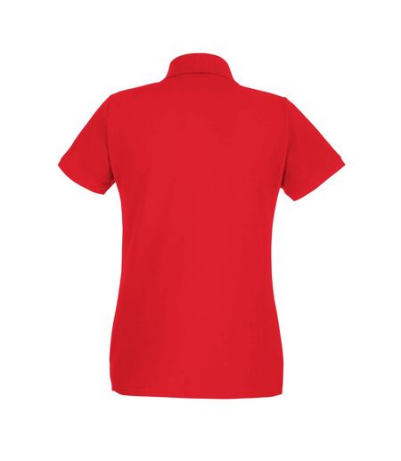 Fruit Of The Loom Ladies Lady-Fit Premium Short Sleeve Polo Shirt (Red)
