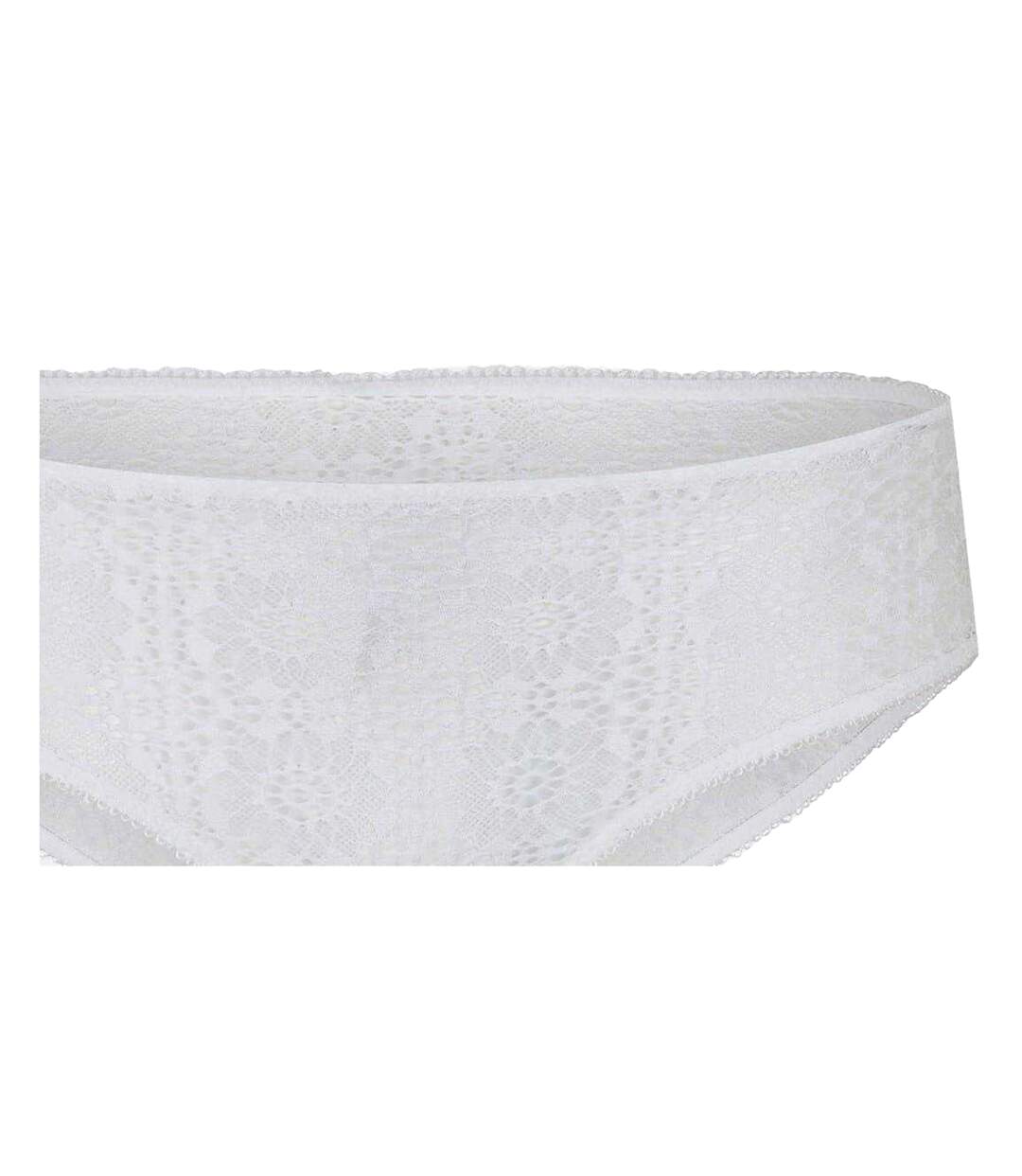 Womens/ladies Floral Lace Hipster Briefs Cloud White Ralph Lauren-3