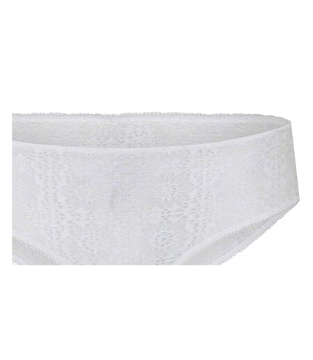Womens/ladies Floral Lace Hipster Briefs Cloud White Ralph Lauren