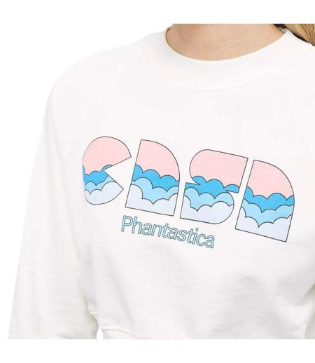 Womens/ladies Casa Clouds Cropped Sweatshirt White Casablanca