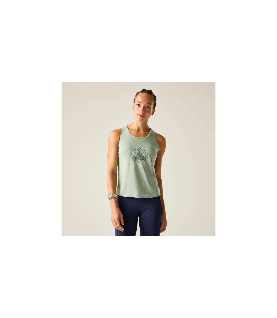 Débardeur Motif/style Posture De Yoga Harmonic Femme Vert Pâle Dare 2B-1
