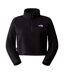 Womens/ladies 100 Glacier Cropped Fleece Top Black The North Face-1