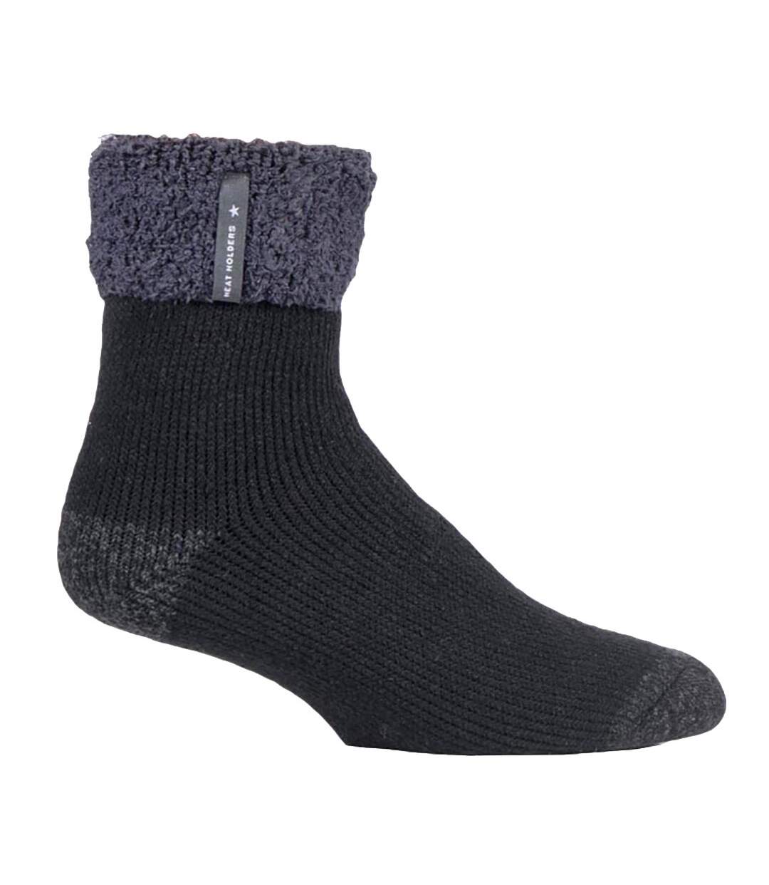 Mens Warm Luxury Fleece Lined Lounge Bed Socks-1