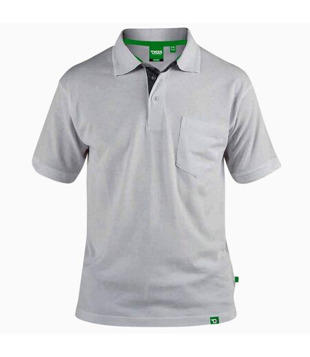 Duke Mens Grant Chest Pocket Pique Polo Shirt (White)