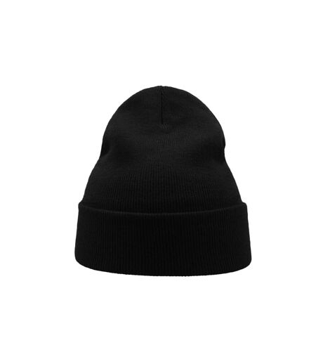 Atlantis Wind Double Skin Beanie With Turn Up (Black) - UTAB228