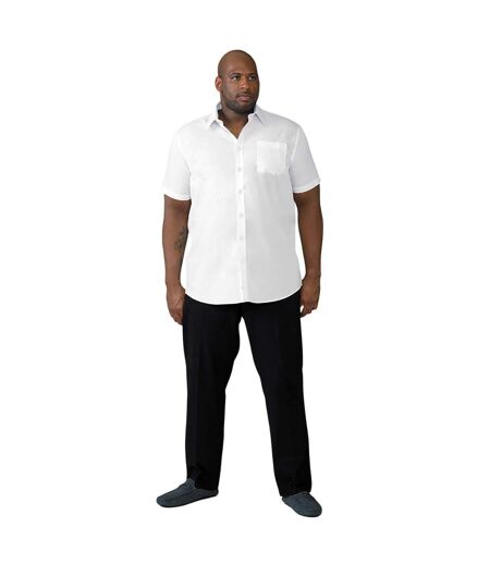 Duke Mens Delmar Kingsize D555 Short Sleeve Classic Regular Shirt (White) - UTDC204