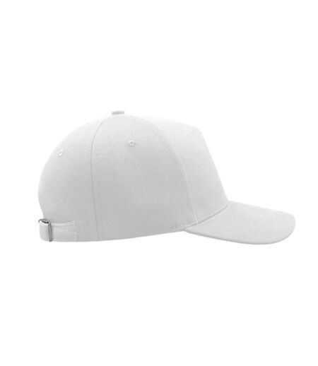 Atlantis Liberty Five Buckle Heavy Brush Cotton 5 Panel Cap (White) - UTAB191