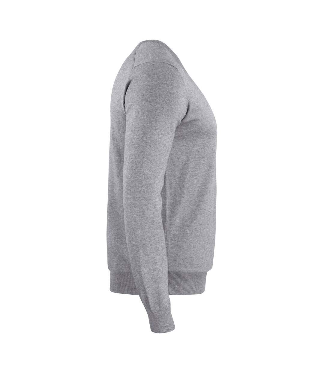 Mens Oakville V Neck Sweatshirt Grey Melange Cutter & Buck-4