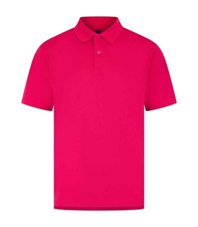 Mens coolplus polo shirt bright pink Henbury