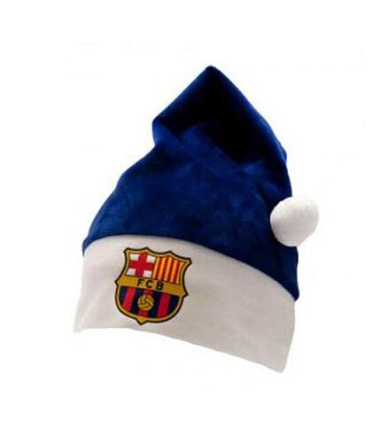 FC Barcelona Bonnet de Père Noël unisexe pour adultes (Bleu / blanc) - UTBS1124