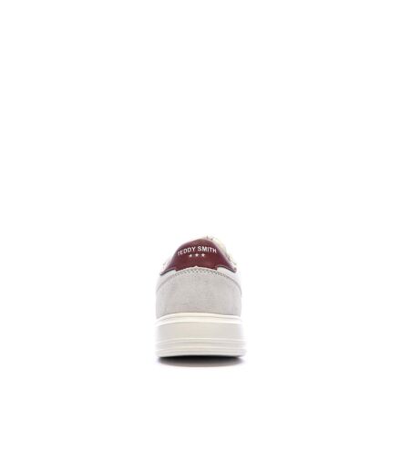 Baskets blanches/bordeaux homme teddy smith 120004