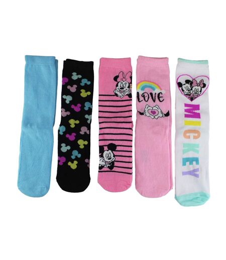 Ladies 5 Pairs Minnie Mouse Socks | Cute Novelty Disney Mickey Mouse Socks