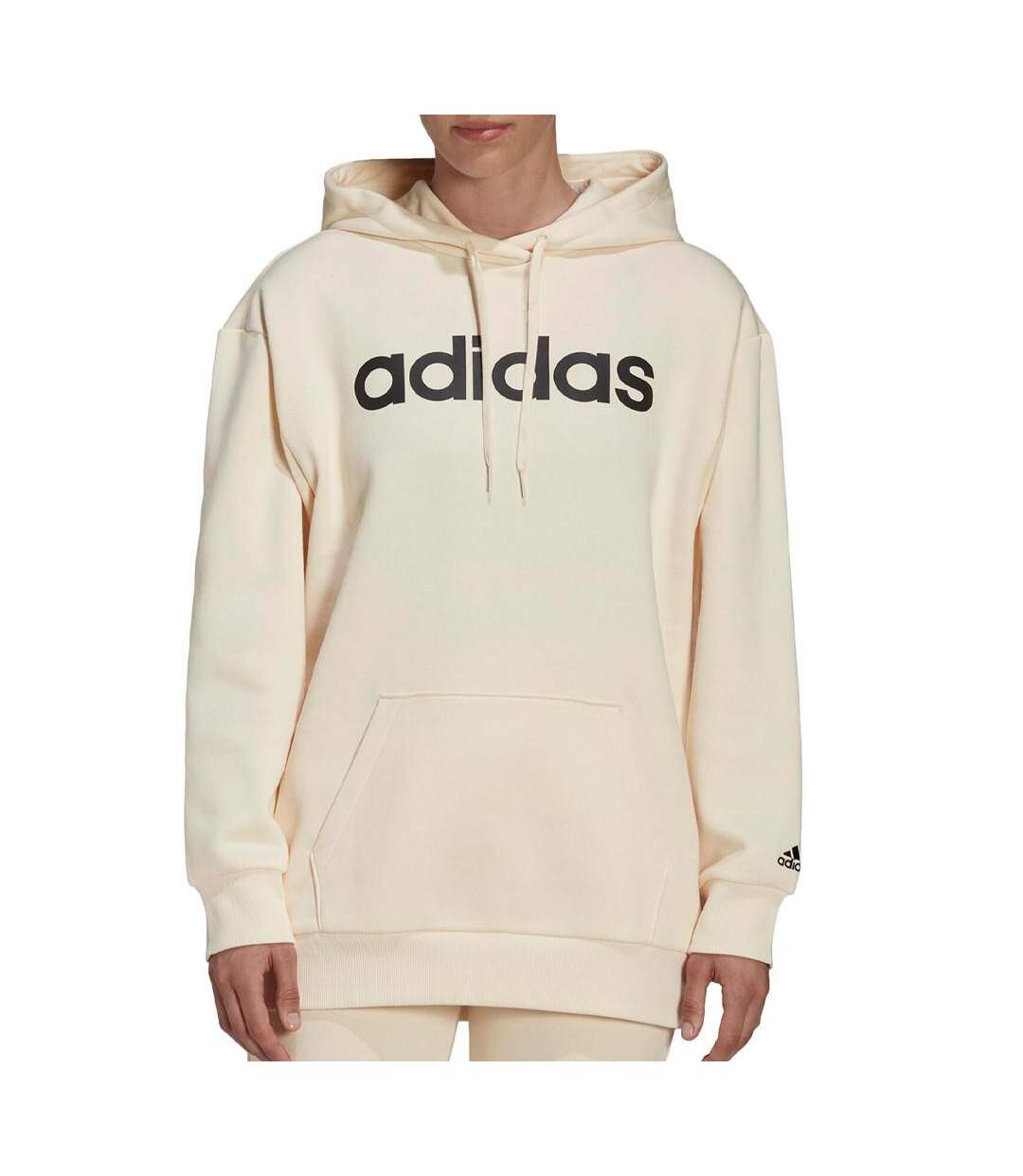 Sweat à capuche Ecru Femme AdidasLin Ov - XS-1