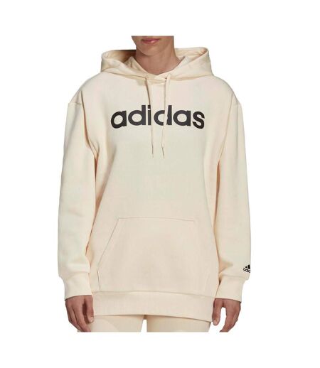 Sweat à capuche Ecru Femme AdidasLin Ov - S