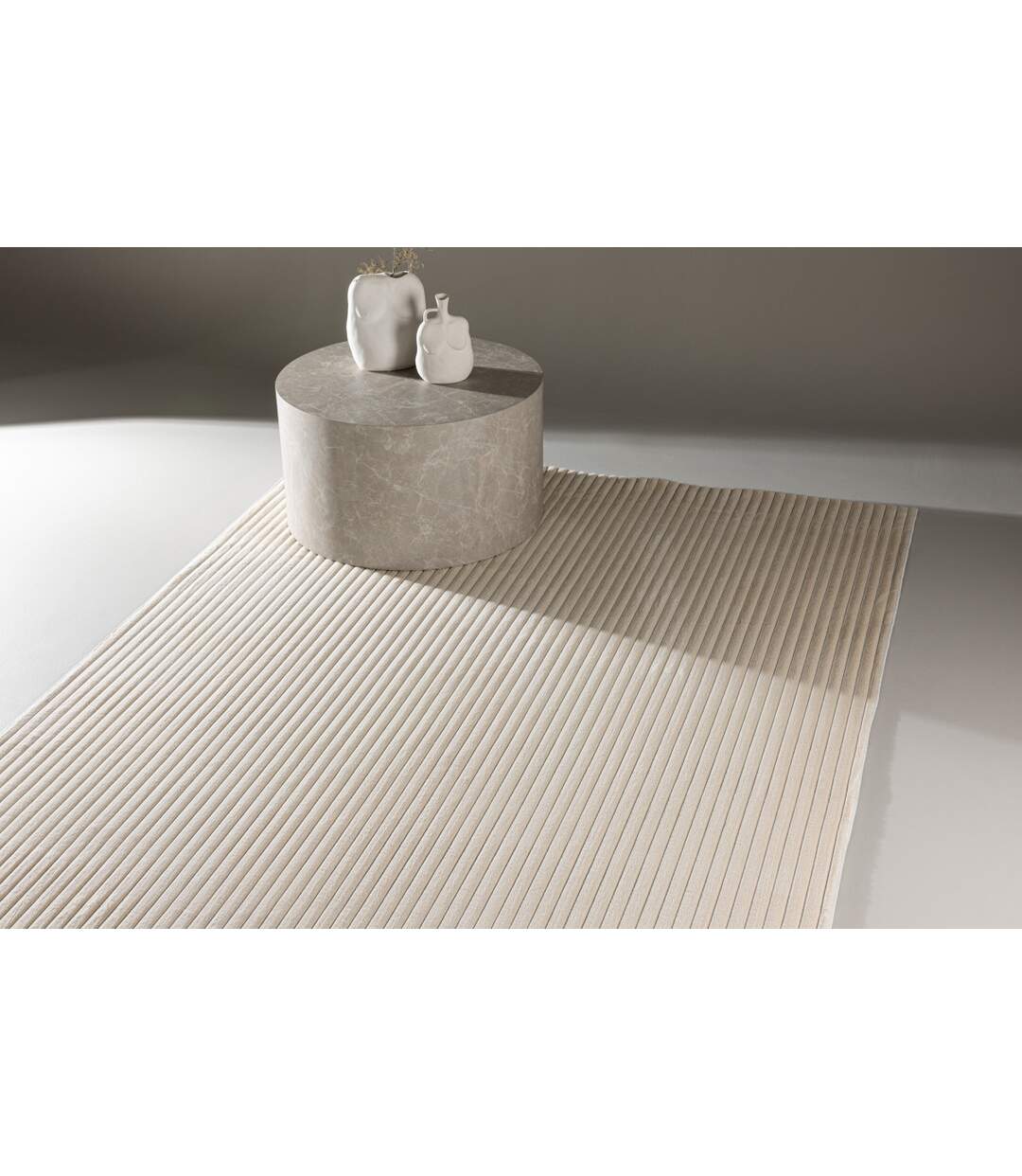 Tapis Déco Miller 160x230cm Blanc Cassé-4