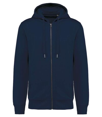 Sweat shirt zippé à capuche coton bio - Mixte - K4008 - bleu marine