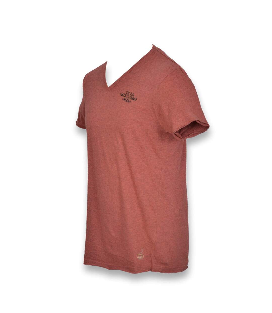 Tee shirt manches courtes homme - Couleur rouge col V