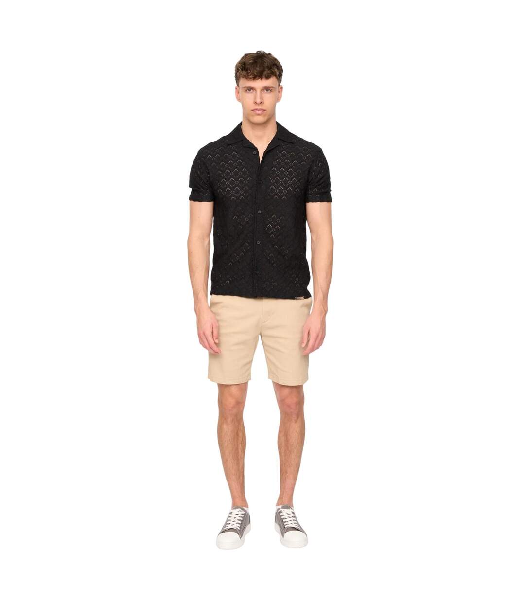 Mens Everett Chino Shorts Stone Duck And Cover-4