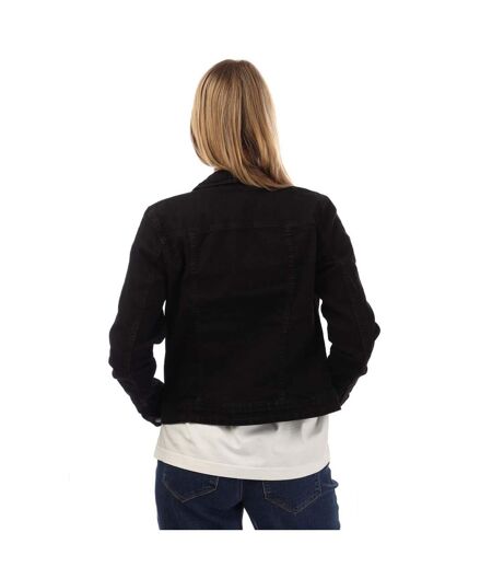 Womens/ladies Wonder Denim Jacket Black Only