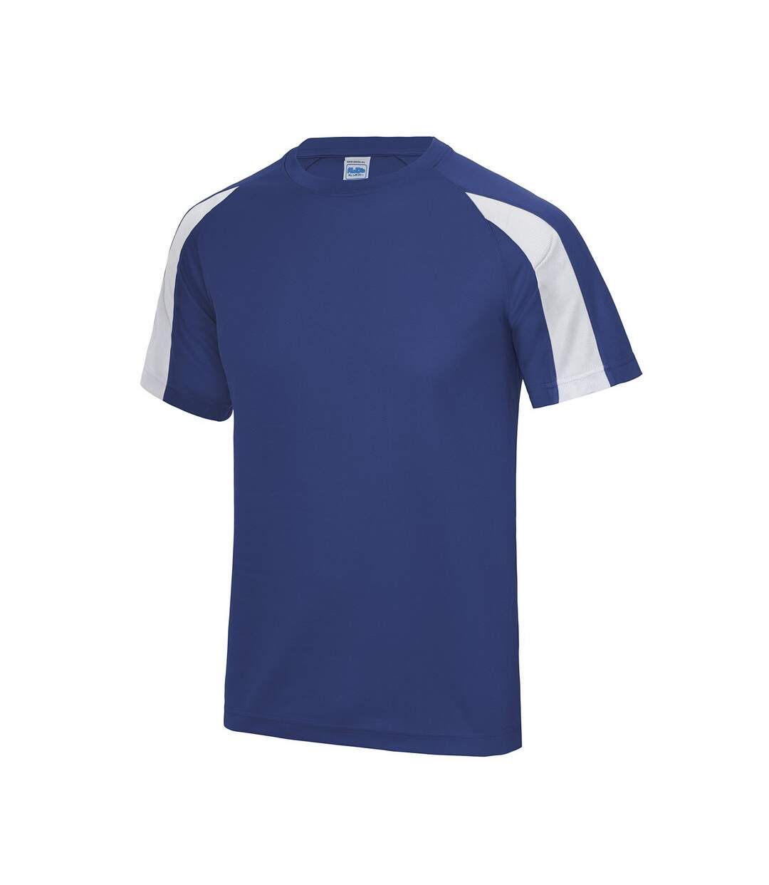 T-shirt homme bleu roi / blanc arctique AWDis Cool-3