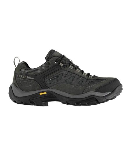 Mens Aspen Leather Waterproof Walking Shoes Charcoal Karrimor