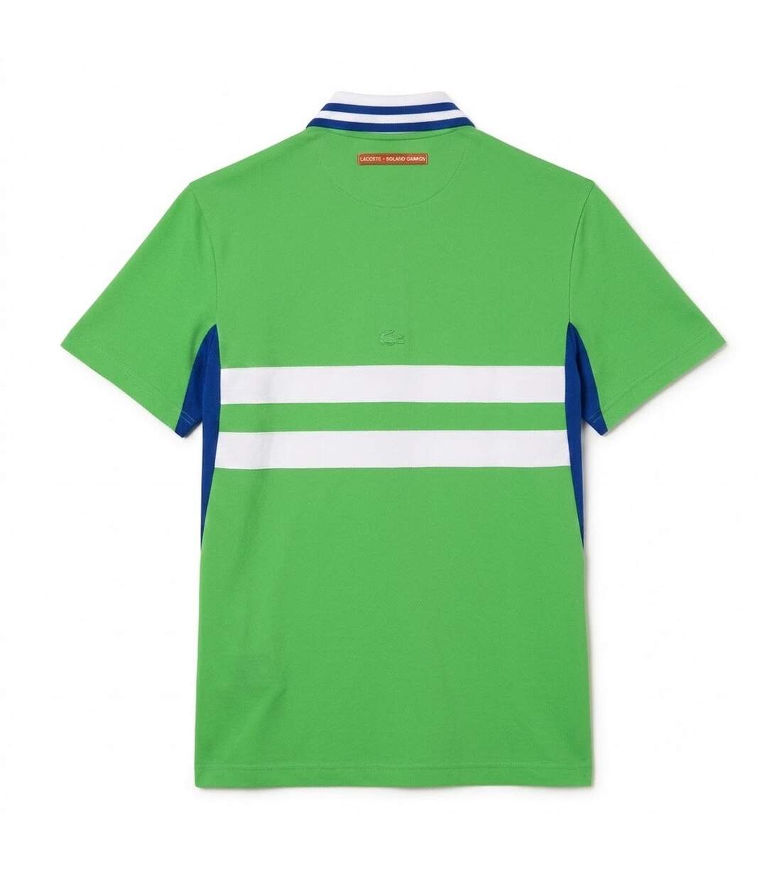 Mens Roland Garros Edition Striped Ultra Dry Slim Short-sleeved Tennis Polo Shirt Green Lacoste-2