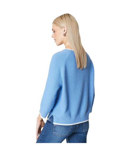 Pull femme gris bleu Principles