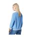 Womens/ladies boxy 3/4 sleeve jumper grey blue Principles